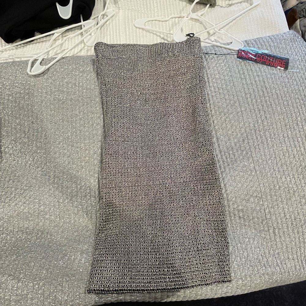 Silver mini dress